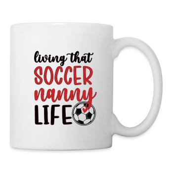 Fier footballeur nounou grand-mère de joueur de football nounou - Mug blanc - blanc - Droite