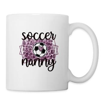 Fière nounou de football Grand-mère de la joueuse de football nounou - Mug blanc - blanc - Droite