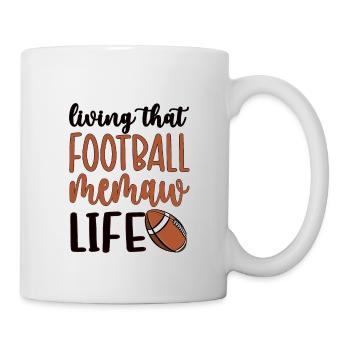 Football Memaw Grand-mère du joueur de football Memaw - Mug blanc - blanc - Droite