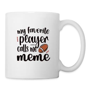Football Meme Grandma Of Football Player Meme - Tasse - Weiß - Rechts