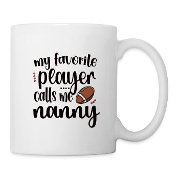 Football Nanny Grandma Of Football Player Nanny - Mug - white - Right