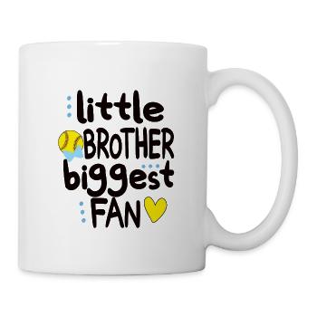 Little Softball Brother Of A Softball Player Bro - Tasse - Weiß - Rechts