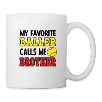 Softball Brother Of A Softball Player Bro Gifts - Tasse - Weiß - Rechts
