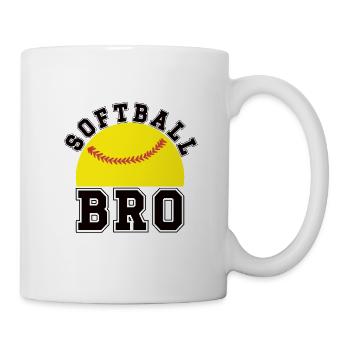 Fier frère de softball d’un frère joueur de softball - Mug blanc - blanc - Droite