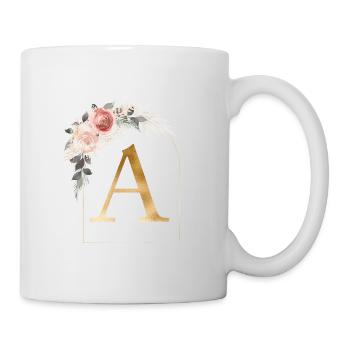Monogramme personnalisable A Flower Arch - Mug blanc - blanc - Droite
