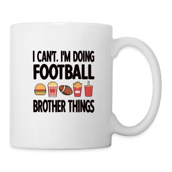 Proud Football Brother of a Football Player - Mug - white - Right