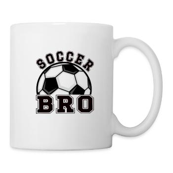 Proud football brother of a football player - Mug - white - Right