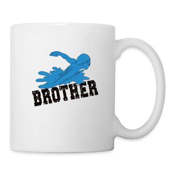 Proud Swimming Brother Brother Of a Swimmer - Mug - white - Right