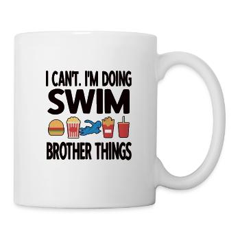 Proud Swimming Brother Brother Of a Swimmer - Mug - white - Right