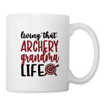 Tir à l’arc Grand-mère des archers Grand-mère - Mug blanc - blanc - Droite