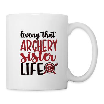 Tir à l'arc Sœur Archer Sœur - Mug blanc - blanc - Droite