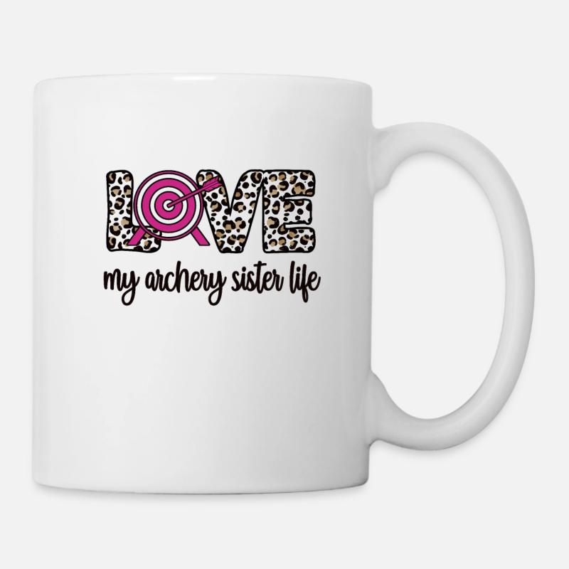 Stolze Bogenschießen-Schwester Von Bogenschützen - Tasse - Weiß