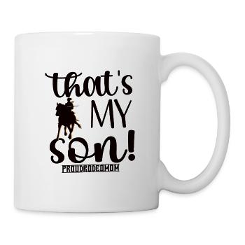 Stolze Rodeo Mama Rodeo-Reiter Mutter Geschenk - Tasse - Weiß - Rechts