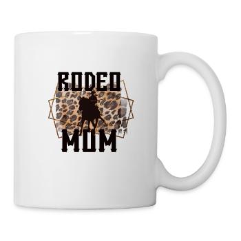 Stolze Rodeo Mama Rodeo-Reiter Mutter Geschenk - Tasse - Weiß - Rechts
