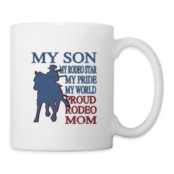 Rodeo Mama Stolze Rodeo-Reiter Mutter Geschenk - Tasse - Weiß - Rechts