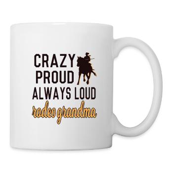 Stolze Rodeo Oma Rodeo-Reiter Großmutter Geschenk - Tasse - Weiß - Rechts