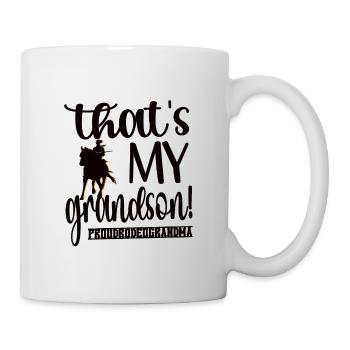 Stolze Rodeo Oma Rodeo-Reiter Großmutter Geschenk - Tasse - Weiß - Rechts