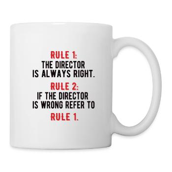 Stolzer Direktor Wertschätzung Direktor Geschenk - Tasse - Weiß - Rechts