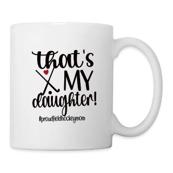 Stolze Feldhockey-Mutter Feldhockeyspieler Mama - Tasse - Weiß - Rechts