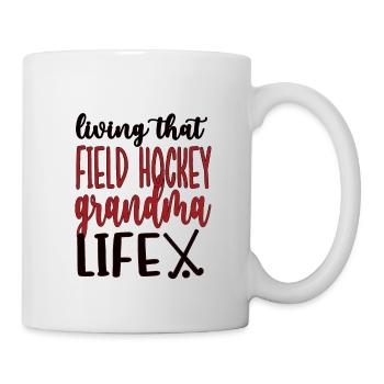 Fière hockey sur gazon Grand-mère Joueuse de hockey sur gazon Grand-mère - Mug blanc - blanc - Droite