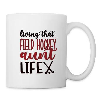 Stolze Feldhockey-Tante Feldhockeyspieler Tante - Tasse - Weiß - Rechts