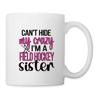 Proud field hockey sister of field hockey players - Mug - white - Right