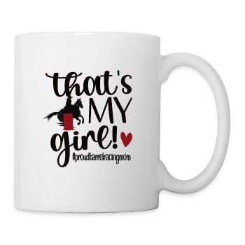 Barrel Racing Mère Cadeau Barrel Racing Mama - Mug blanc - blanc - Droite