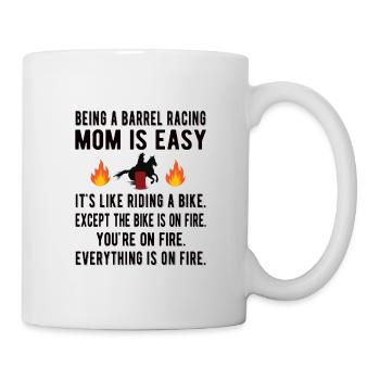 Barrel Racing Mère Barrel Racing Mama Cadeau - Mug blanc - blanc - Droite