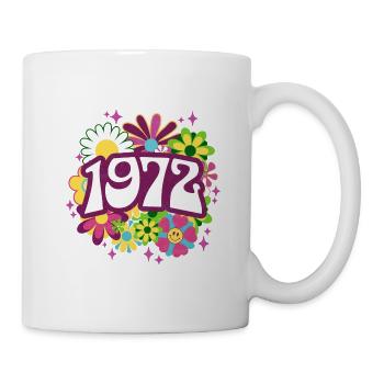 Groovy and Vintage 1972 50 Years Anniversary - Mug - white - Right