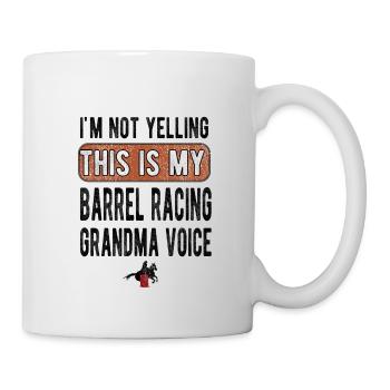 Barrel Racing Grand-mère Cadeau Barrel Racing Grand-mère - Mug blanc - blanc - Droite