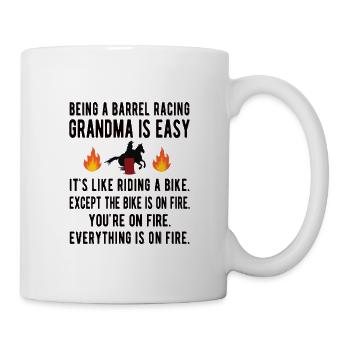 Barrel Racing Grand-mère Cadeau Barrel Racing Grand-mère - Mug blanc - blanc - Droite