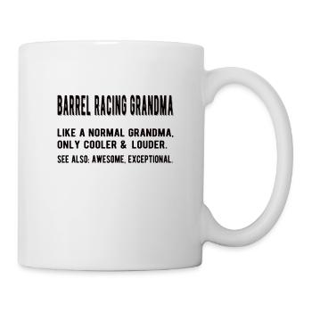 Barrel Racing Grand-mère Cadeau Barrel Racer Grand-mère - Mug blanc - blanc - Droite