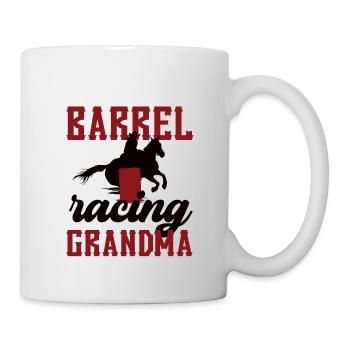 Barrel Racing Grand-mère Cadeau Barrel Racing Grand-mère - Mug blanc - blanc - Droite