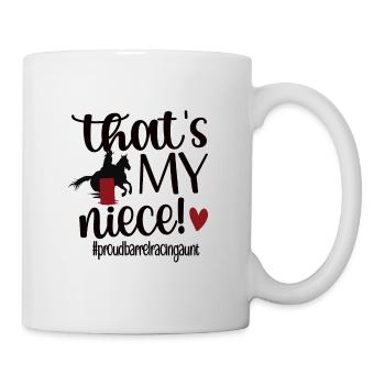 Meilleur cadeau de tante de course de baril Barrel Racer - Mug blanc - blanc - Droite