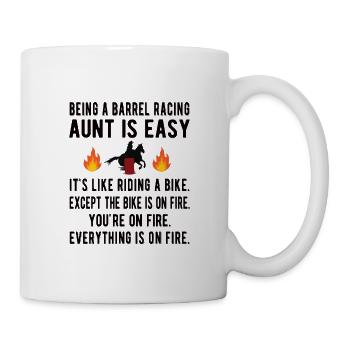Meilleur Barrel Racing Tante Cadeau Barrel Racer Tante - Mug blanc - blanc - Droite
