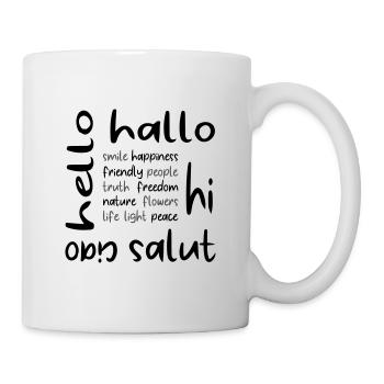 Friendly Hello Hello Ciao Salut Hi | Lots of colors! - Mug - white - Right