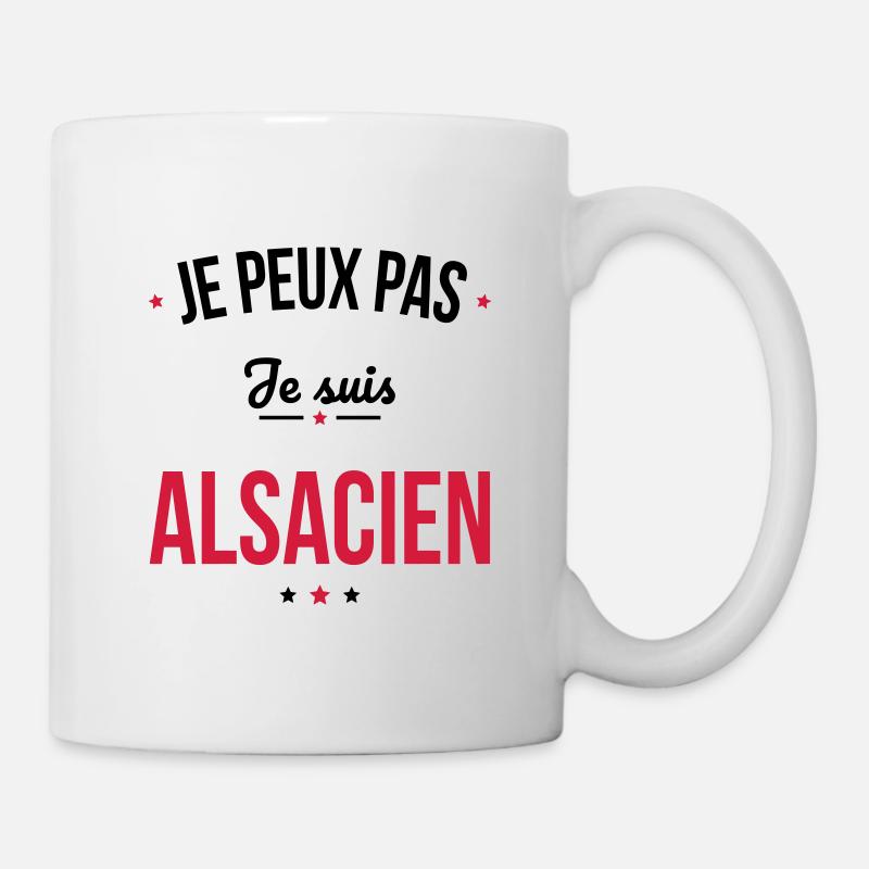 Je peux pas je suis Alsacien - Mug blanc - blanc