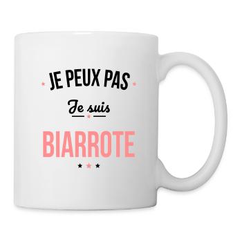 Je peux pas je suis Biarrote - Mug blanc - blanc - Droite