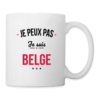 Je peux pas je suis Belge - Mug blanc - blanc - Droite