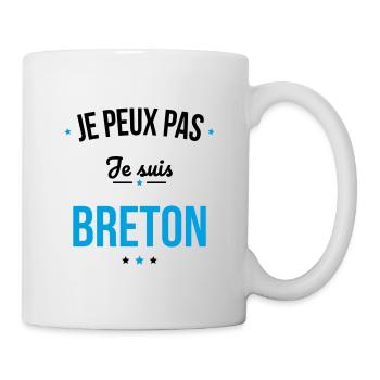 Je peux pas je suis Breton - Mug blanc - blanc - Droite