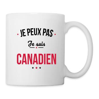 Je peux pas je suis Canadien - Mug blanc - blanc - Droite
