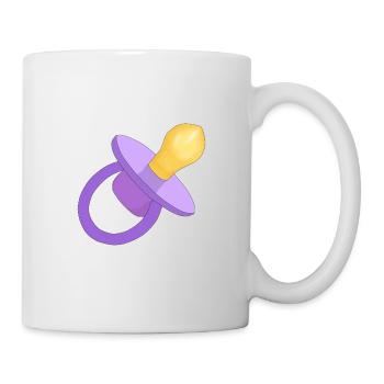 Lila Schnuller - Baby Schnuller - Schnuller - Tasse - Weiß - Rechts