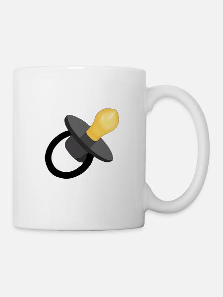 Schwarzer Schnuller - Baby-Schnuller - Schnuller - Tasse - Weiß