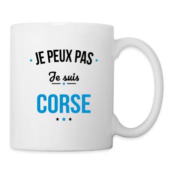Je peux pas je suis Corse - Mug blanc - blanc - Droite