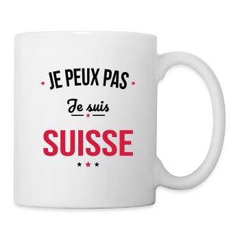 Je peux pas je suis Suisse - Mug blanc - blanc - Droite