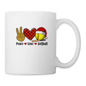 Softball Christmas Softball Player Xmas Party Gift - Tasse - Weiß - Rechts