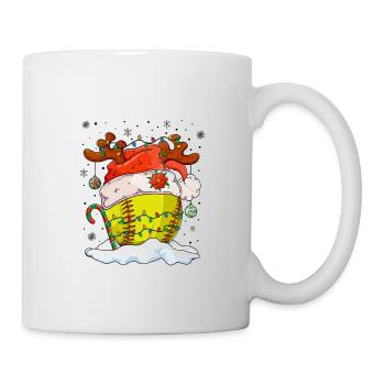 Softball Christmas Softball Player Xmas Party Gift - Tasse - Weiß - Rechts