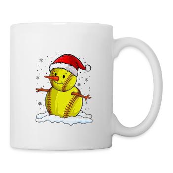 Softball Christmas Softball Player Xmas Party Gift - Tasse - Weiß - Rechts