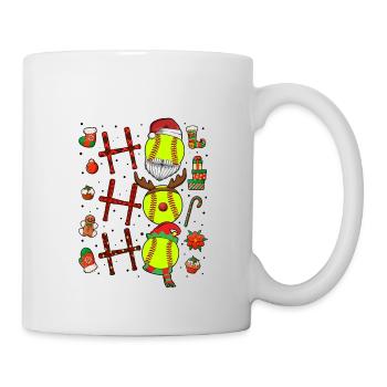 Softball Christmas Softball Player Xmas Party Gift - Tasse - Weiß - Rechts