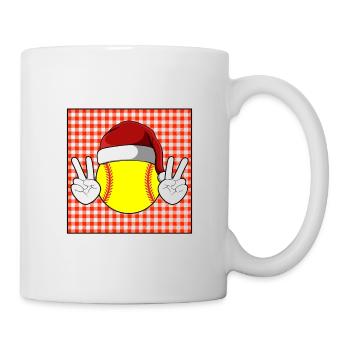 Softball Xmas Softball Player Christmas Gift - Tasse - Weiß - Rechts